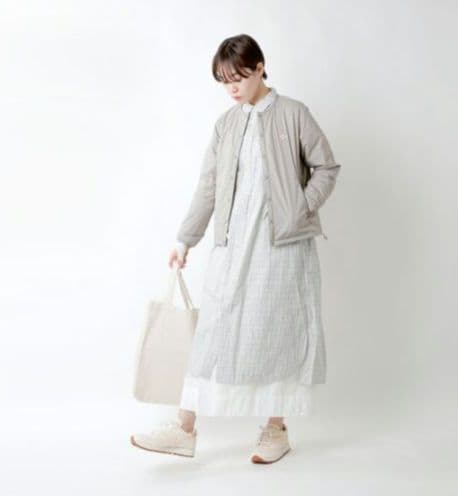 DANTON⿻ナイロンストレッチタフタノーカラー インサレーション ジャケット