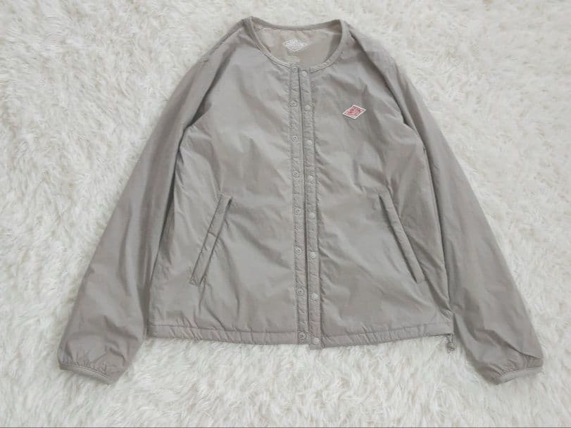 DANTON⿻ナイロンストレッチタフタノーカラー インサレーション ジャケット