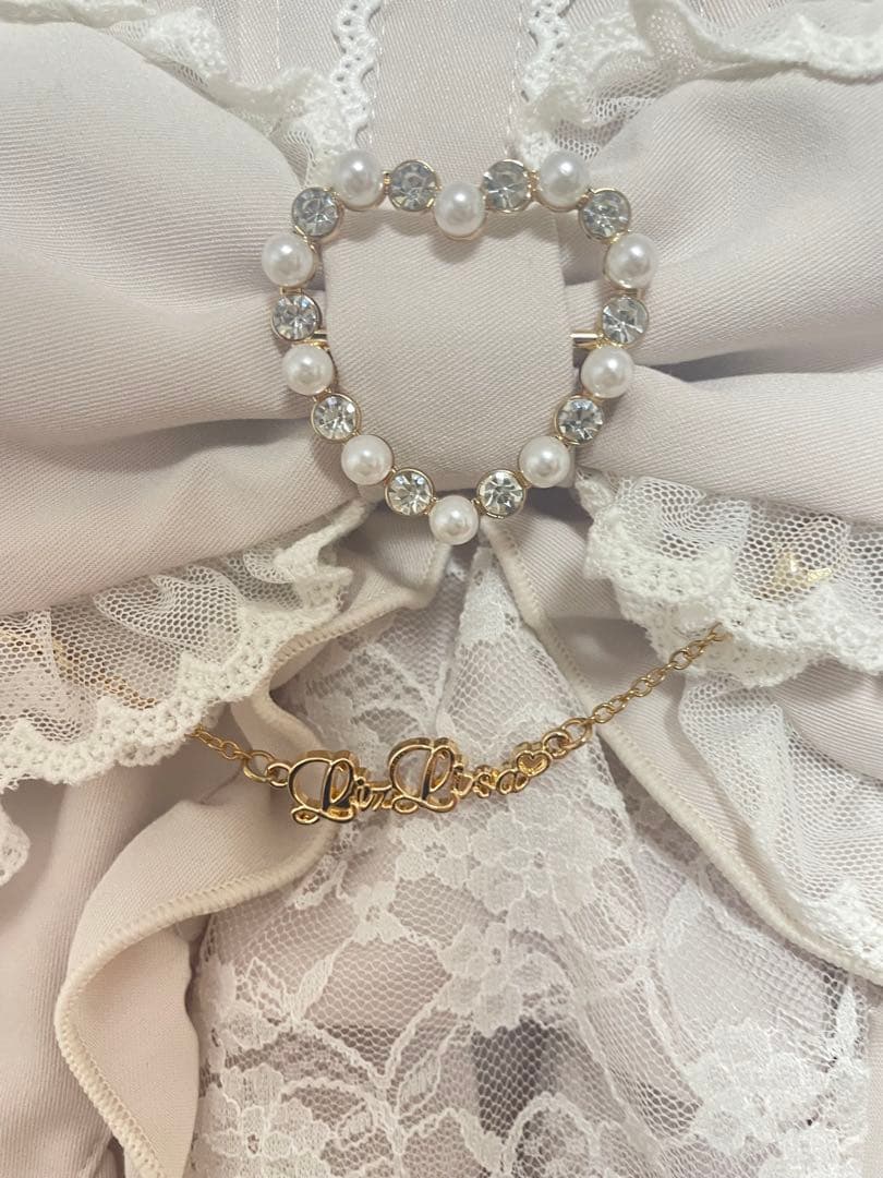 LIZLISA フロントカシュクールBIGリボンセットアップ