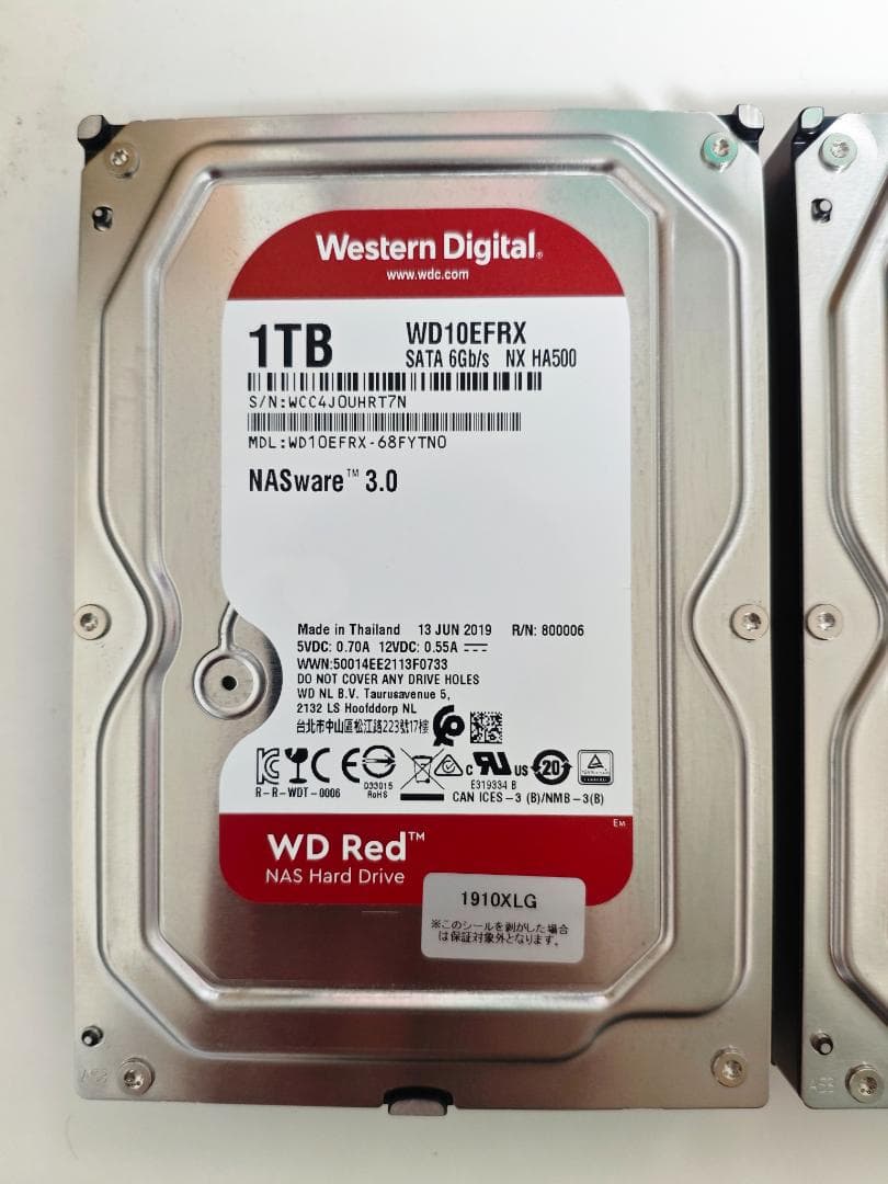 WD Red 4TB（1TB × 4）NAS用高耐久