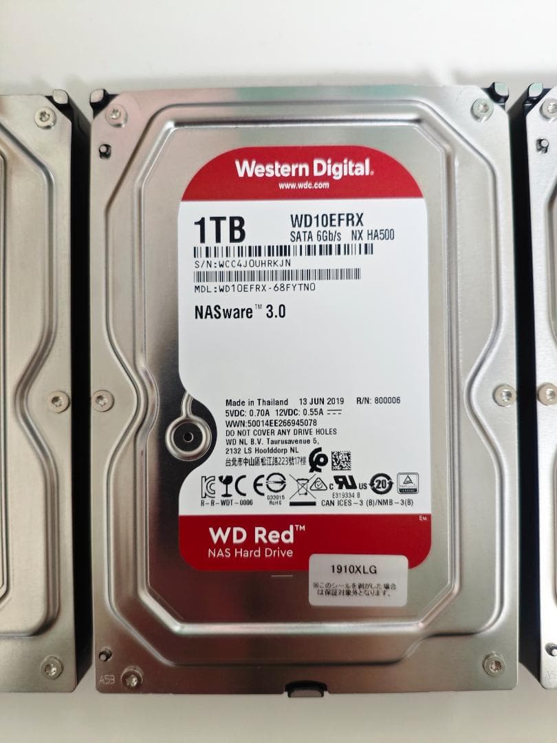 WD Red 4TB（1TB × 4）NAS用高耐久
