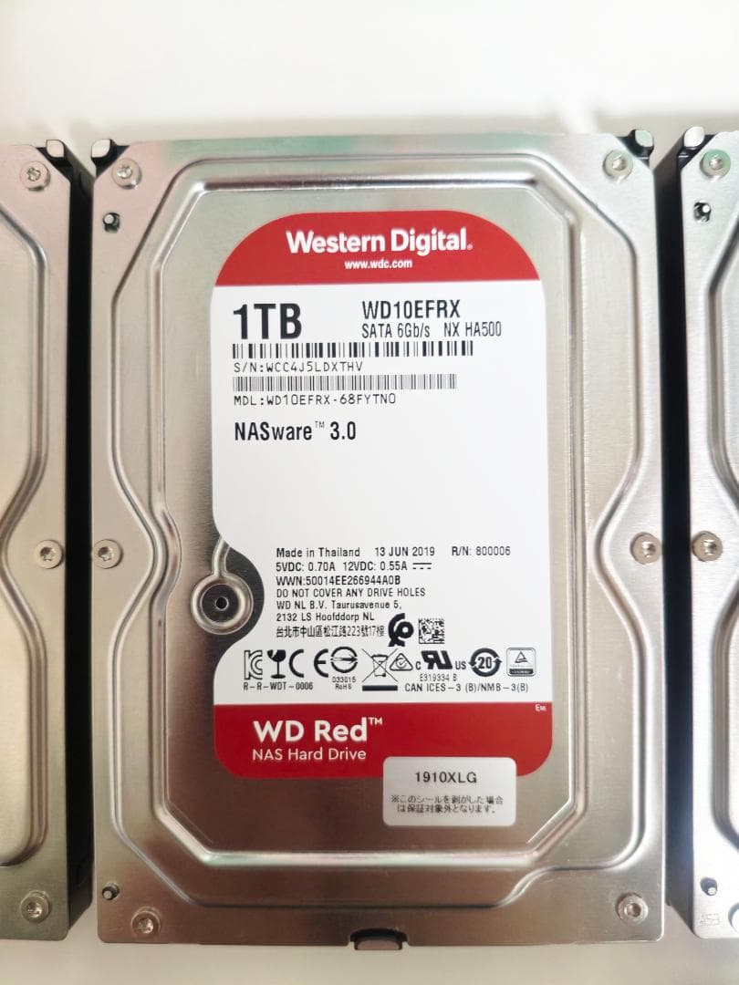 WD Red 4TB（1TB × 4）NAS用高耐久