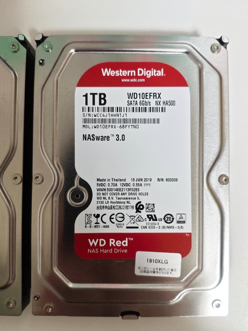 WD Red 4TB（1TB × 4）NAS用高耐久