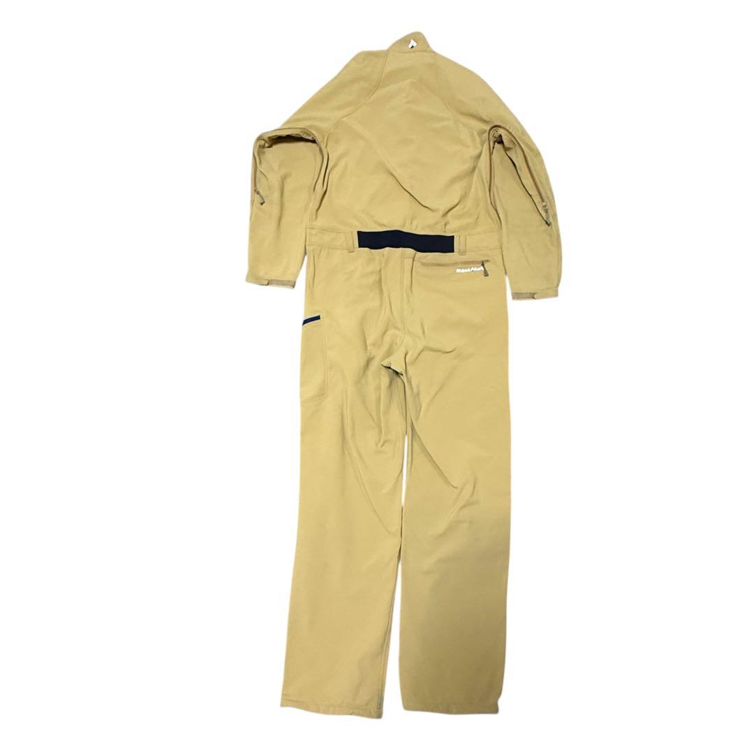 MontBell モンベル 裏起毛 ベージュ フルオーバーオール ツナギ