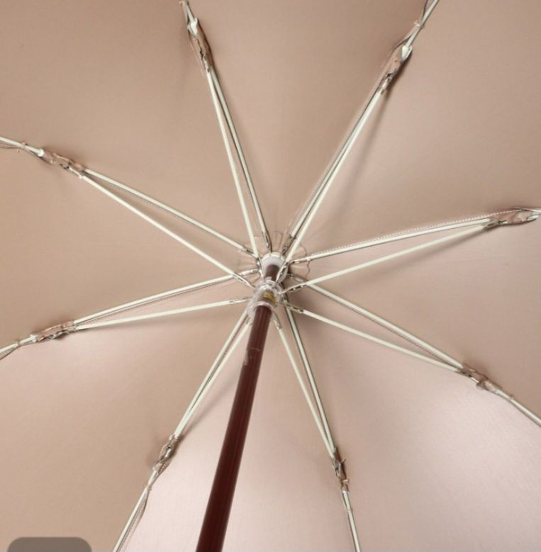 ポロラルフローレン☆ストライプフリル長傘☆遮光遮熱UV晴雨兼用