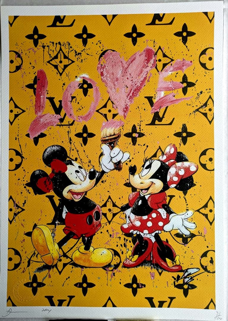 【額装セット】【DEATH NYC】Micky ＆ Minnie’s Love