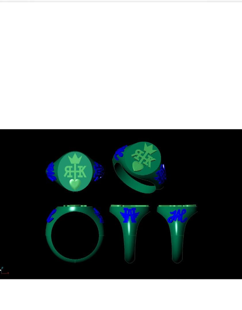 狐様　K18オーダーリング CAD作製