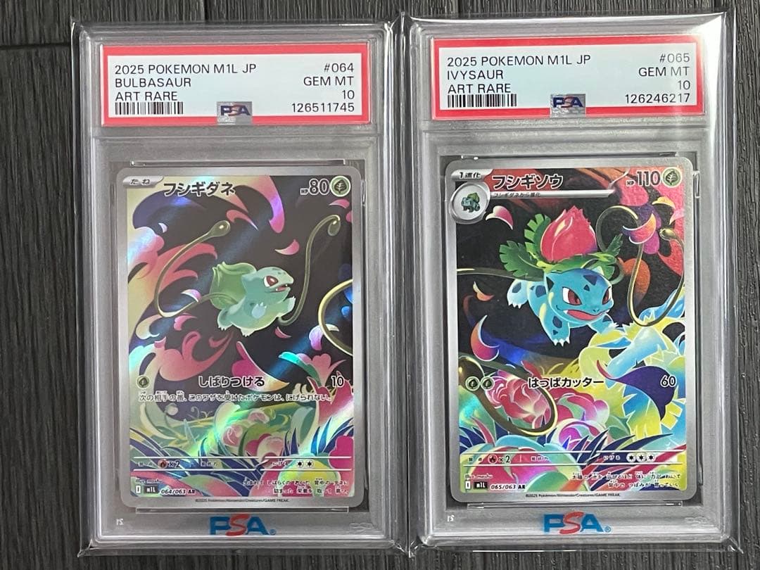 ✴︎PSA10✴︎フシギダネar＆フシギソウar #064 #065 メガブレイブ