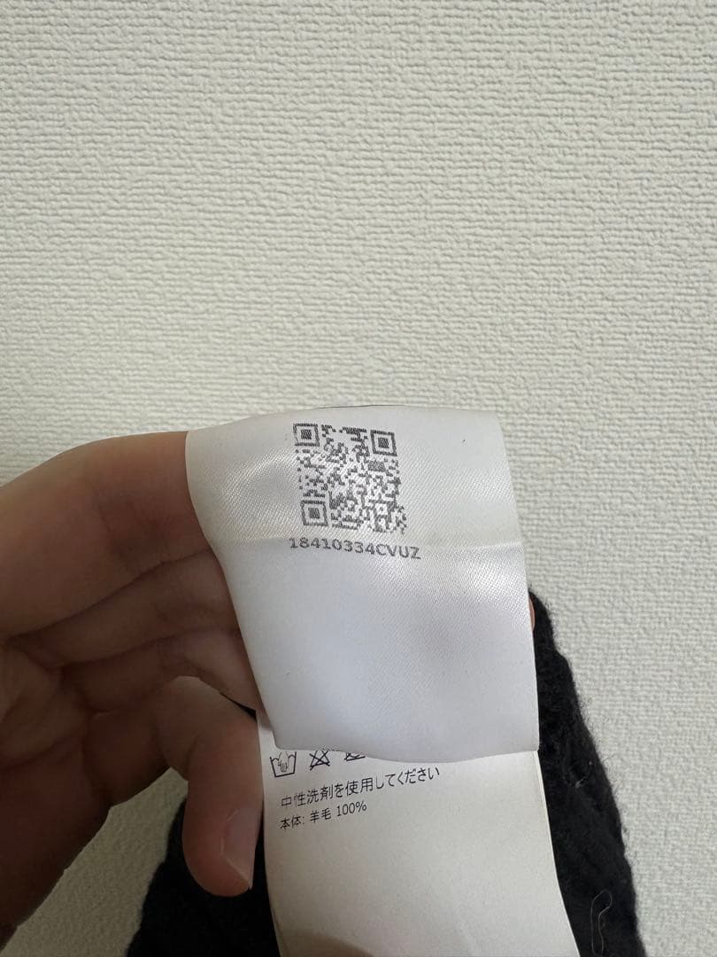 MONCLER ビーニー ニット帽 BLACK