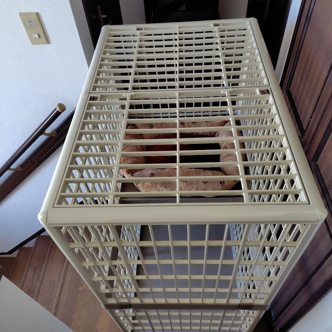 二段式キャットケージ ホワイト・グレー