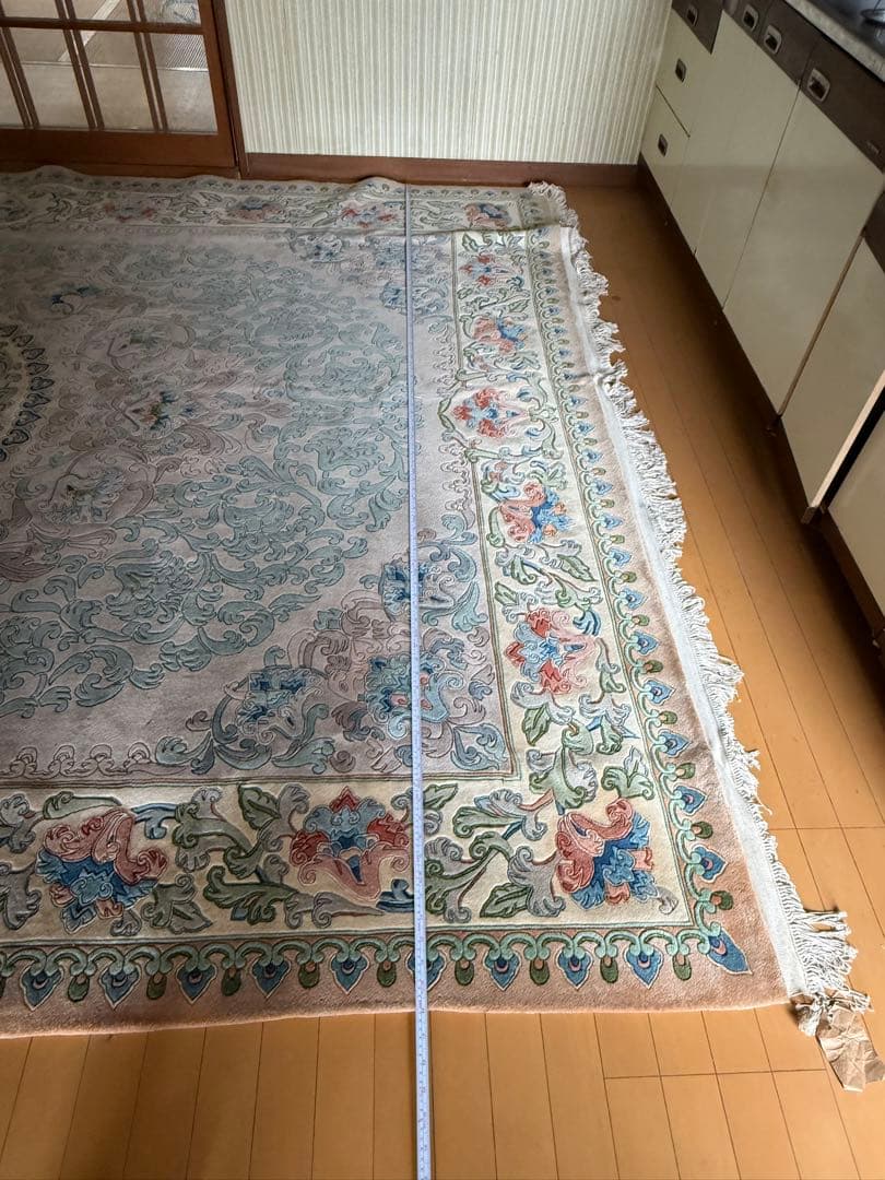 ペルシャ絨毯ラグ 約2.6mx3.6mフリンジ付き3枚