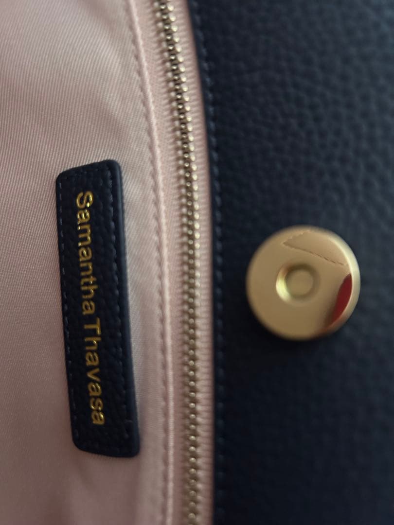 Samantha Thavasa ネイビー ビジネスバッグ　チャーム付き