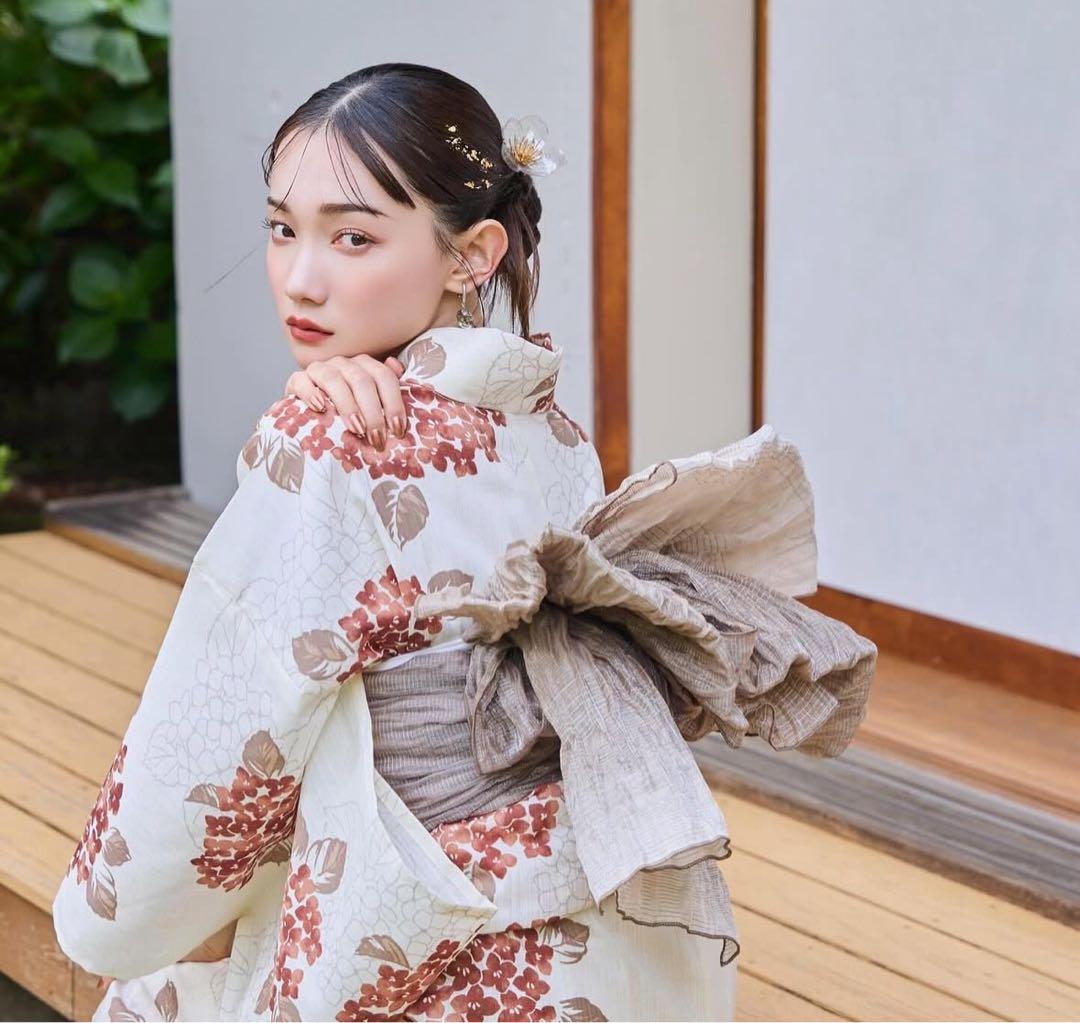 ちょん hinari × utatane浴衣セット 紫陽花