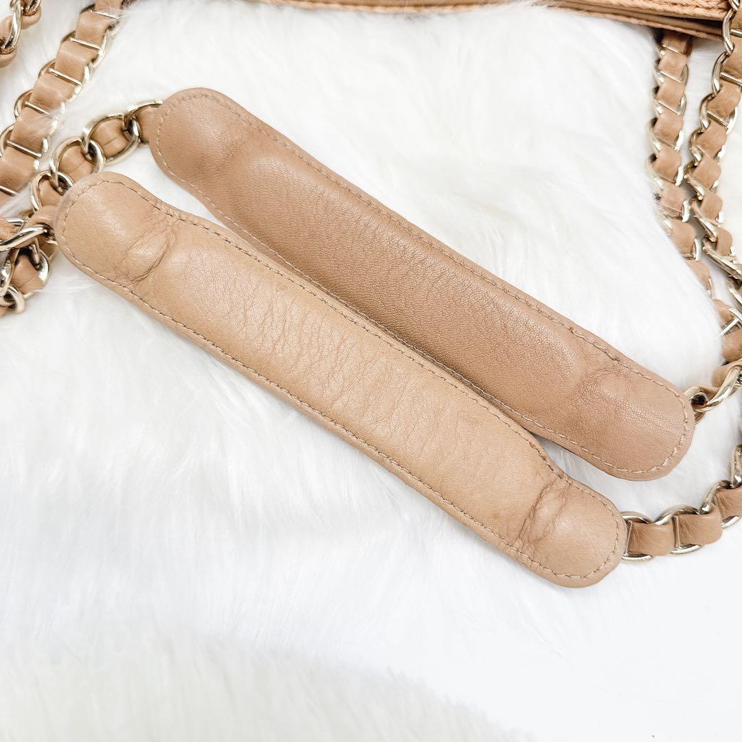 美品✨ ヘレンカミンスキー ラフィア　かごバッグ　チェーンショルダー レザー