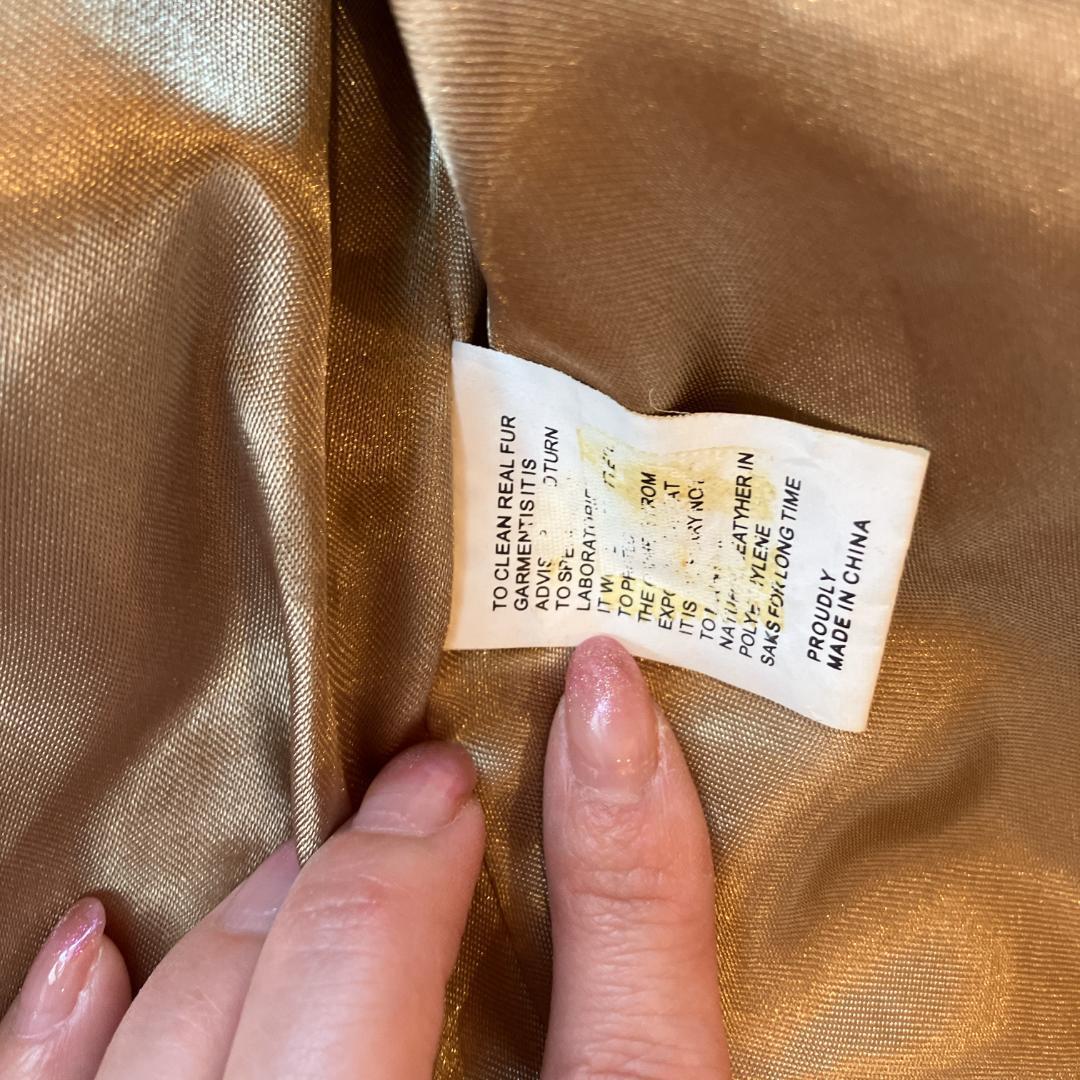 KENZO ニットファー異素材ミックスコート　ブラウン　Lサイズ