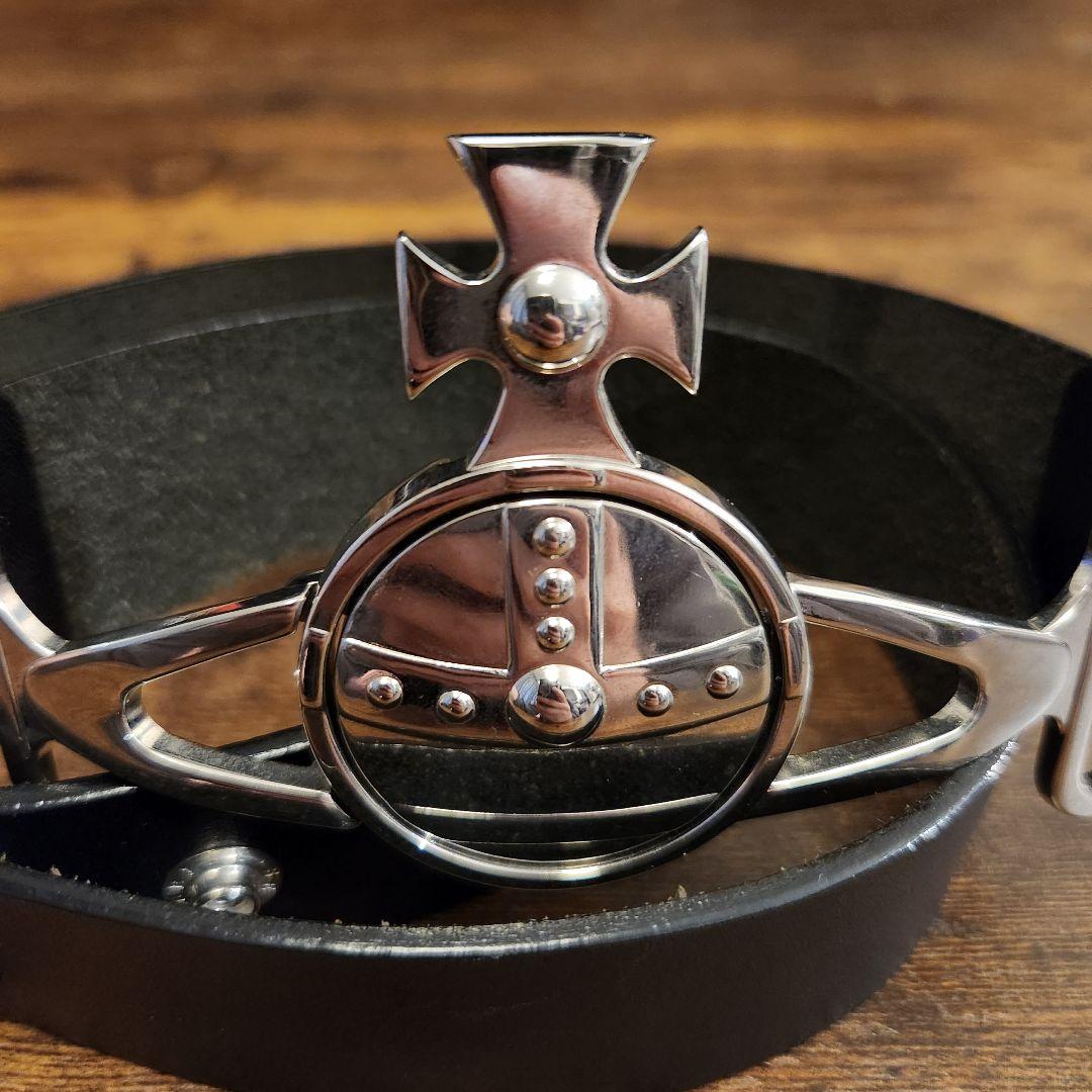 【90sレア】Vivienne ヴィヴィアン オーブ ベルト(黒×シルバー)