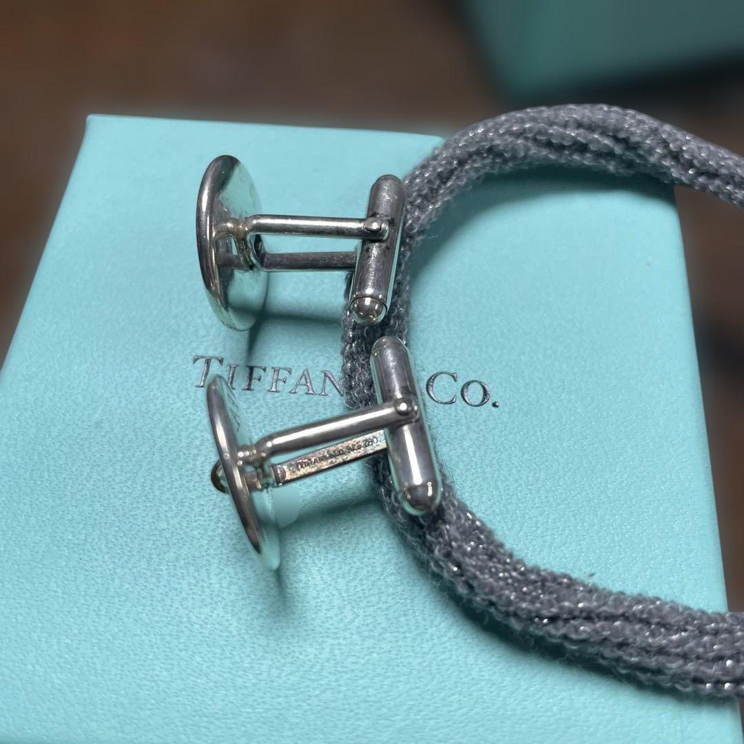 ティファニー　ボタン型　カフリンクス