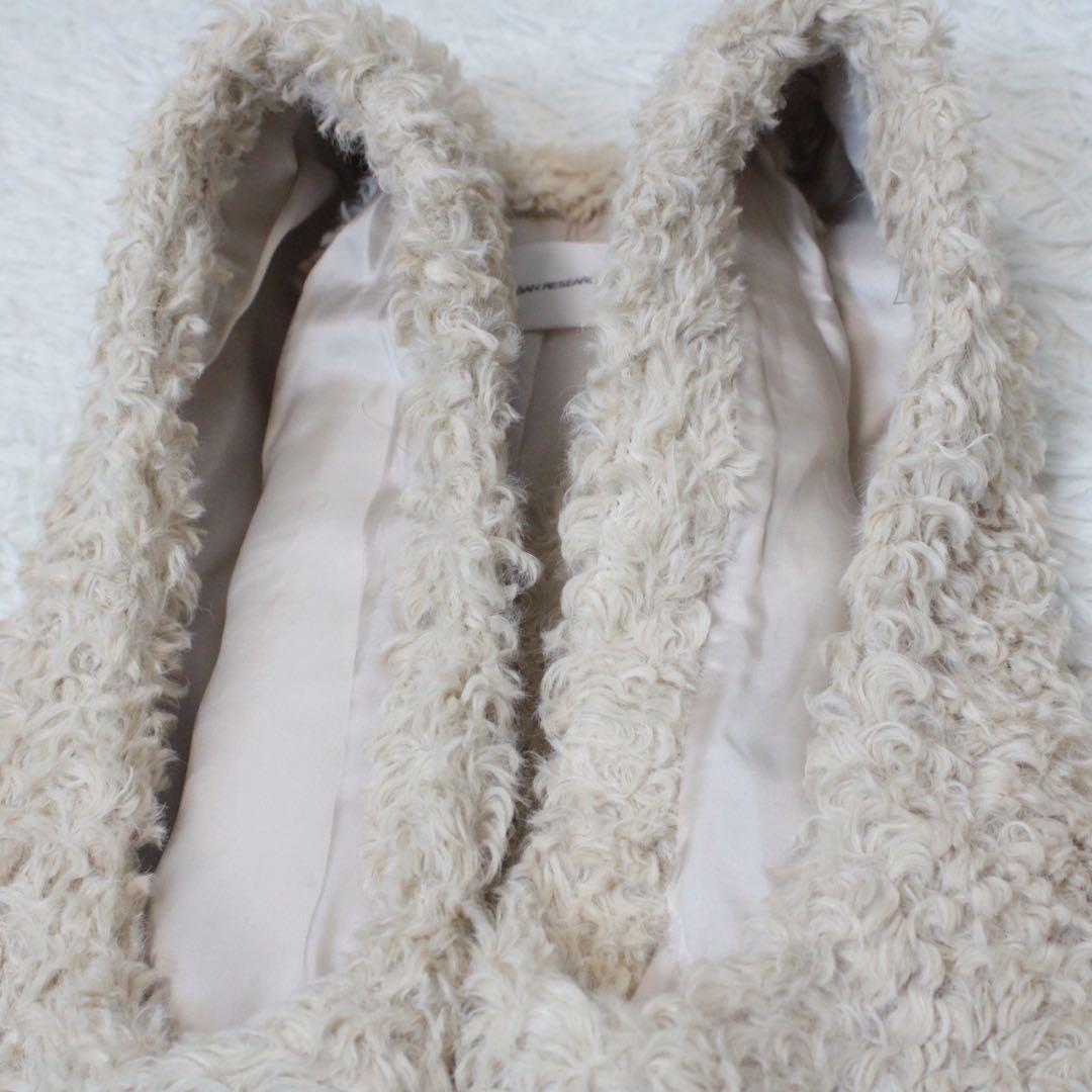 25AW現行 アーバンリサーチ ECOPEL カーリーファーベスト アイボリー