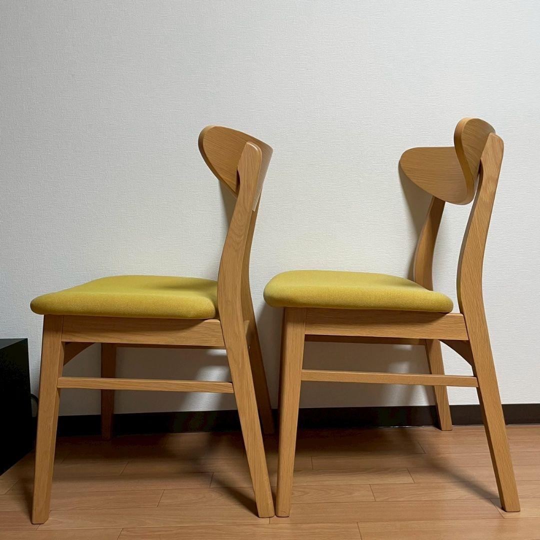 2脚　okamura　オカムラ　ダイニングチェア ミーティングチェア　北欧風