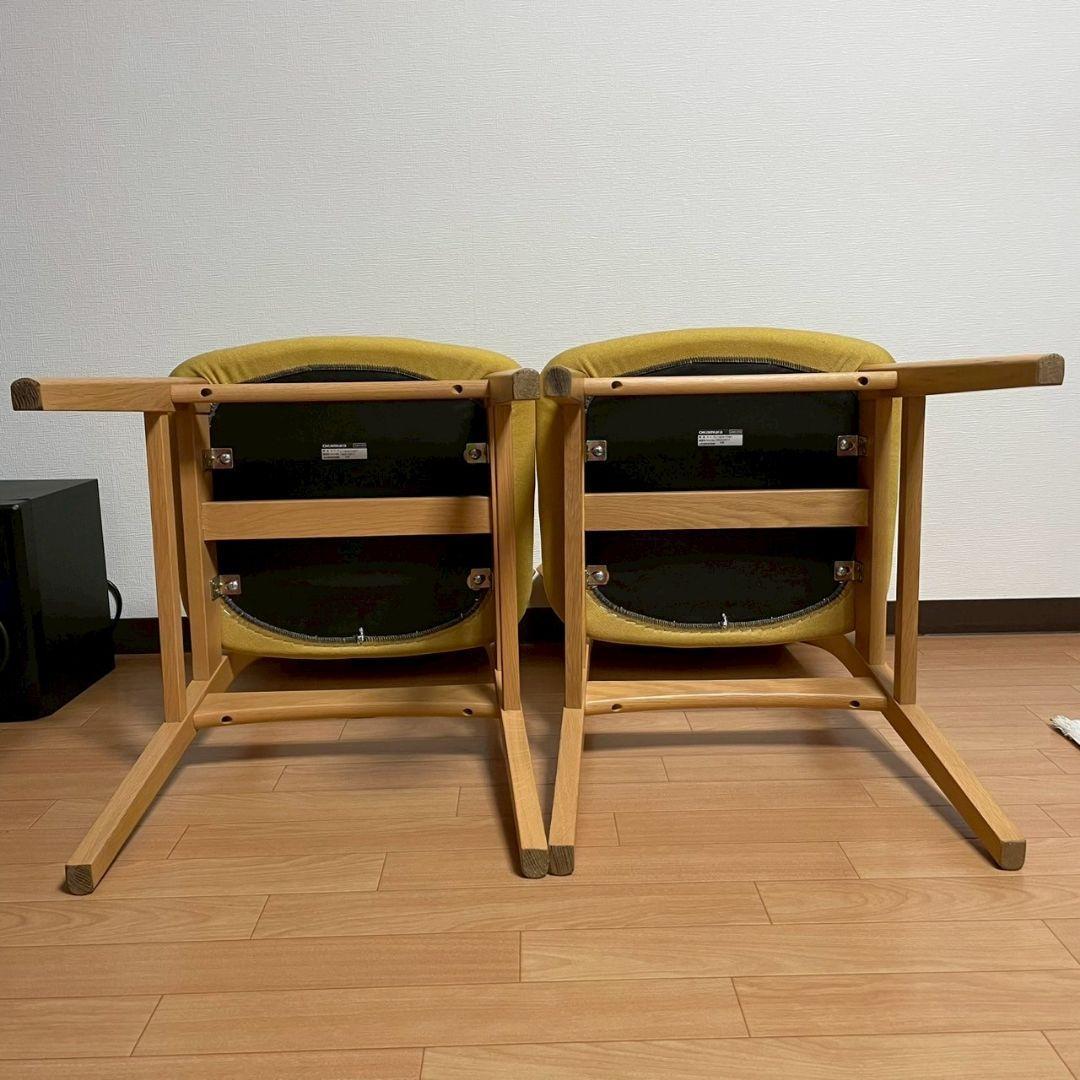 2脚　okamura　オカムラ　ダイニングチェア ミーティングチェア　北欧風