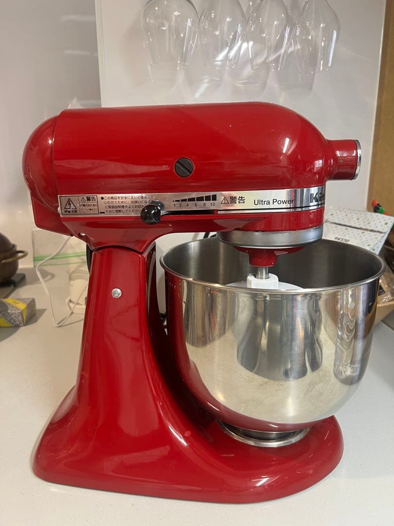 キッチンエイド Kitchenaid　9KSM95　赤色　中古品