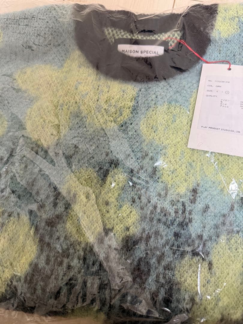 MAISON SPECIAL オーバーサイズ花柄ニットセーター