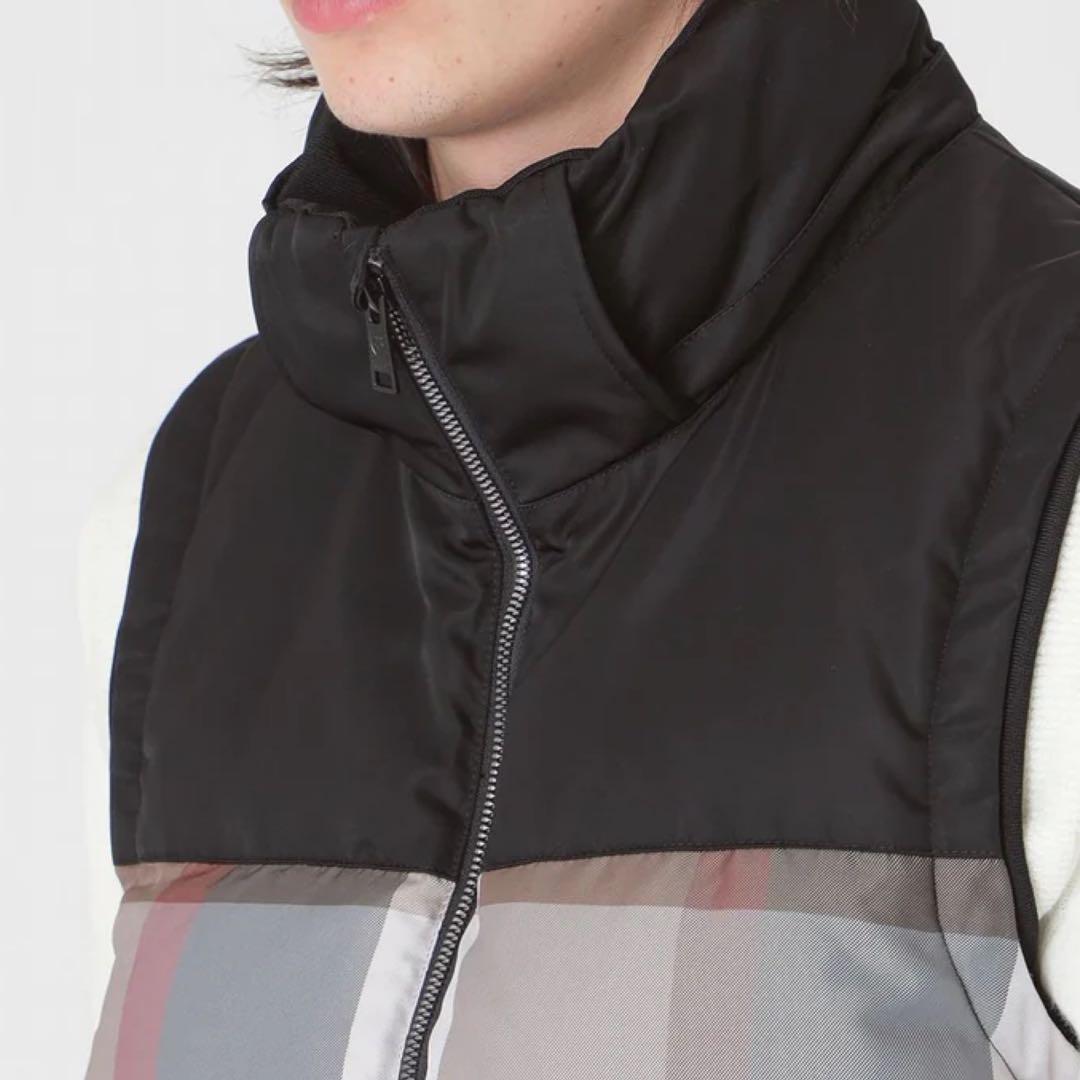 【新品】ブラックレーベル　クレストブリッジチェックコンビダウンベスト サイズLL