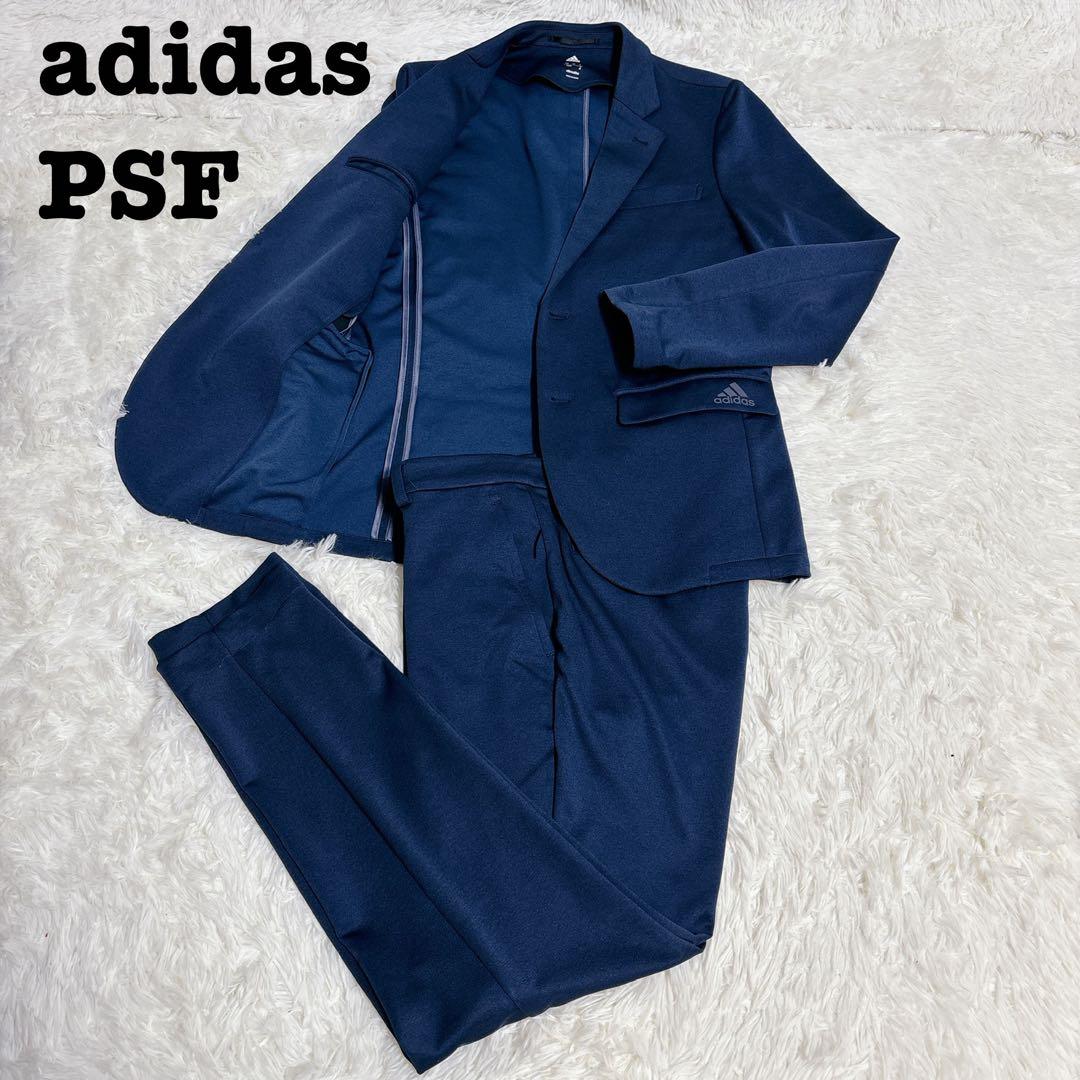 adidas アディダス　PSFA セットアップ ストライプ スーツネイビー　L
