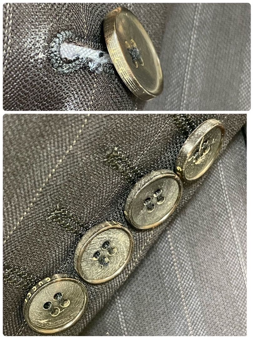 GUCCI グッチ トムフォード期 スーツ ストライプ XL ウール シルク
