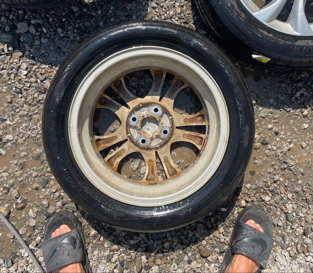 値下げ中‼️SUZUKI純正アルミ165/60R15 タイヤ付き