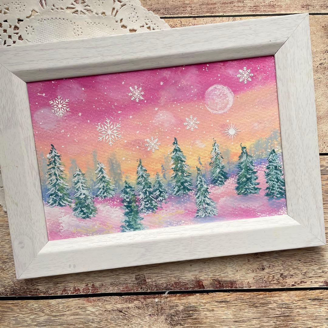 オイルパステル画　アクリル画　ご予約品　5点