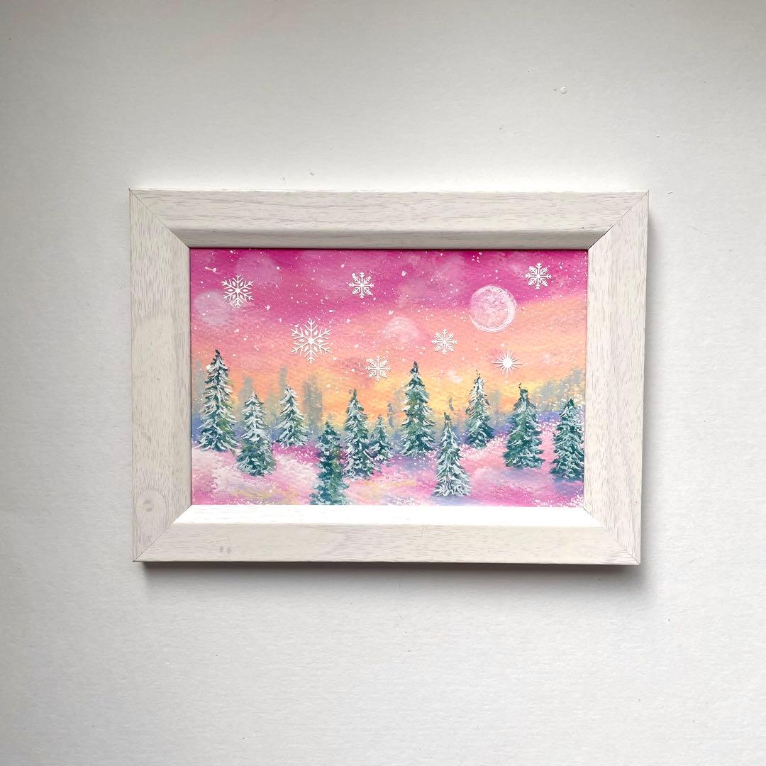 オイルパステル画　アクリル画　ご予約品　5点