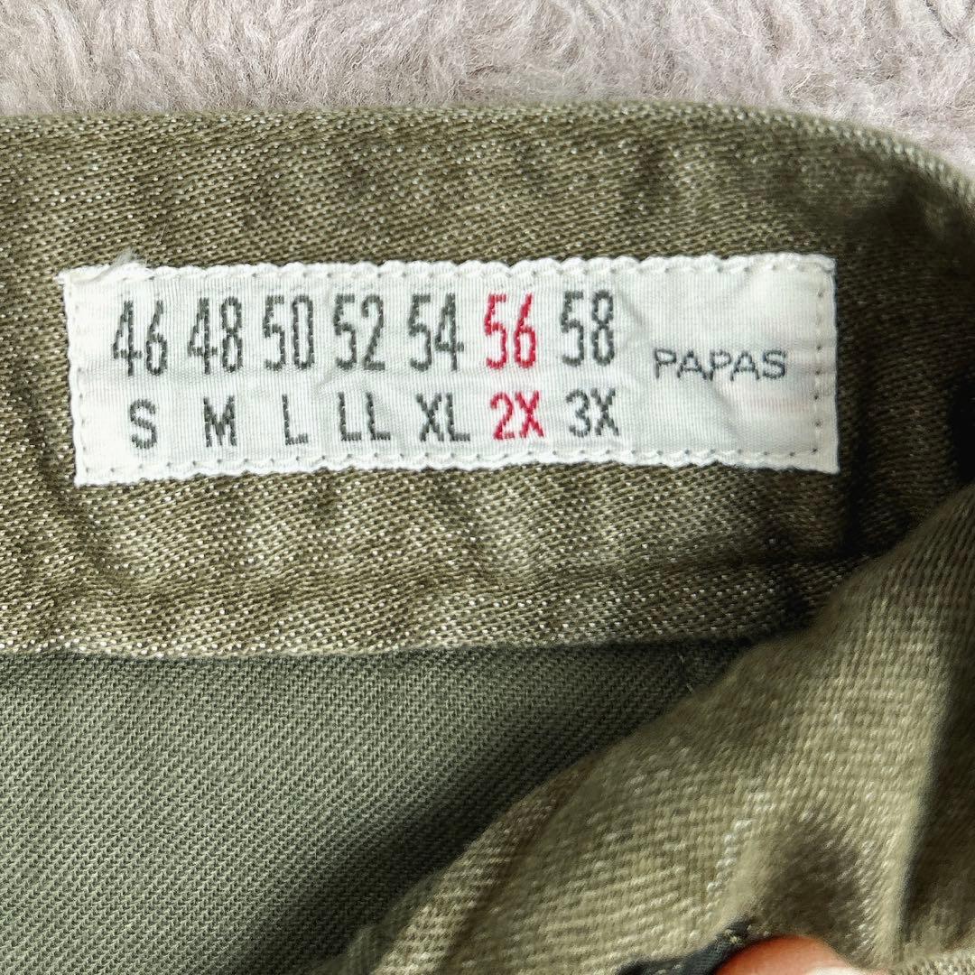 ❤️タグ付未使用❤️papas パパス タック付パンツ 56 2Xメンズカジュアル