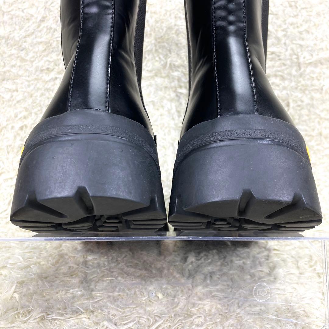 『極美品』アダムエロペ ビブラムソール サイドゴアブーツ トラックソール 黒