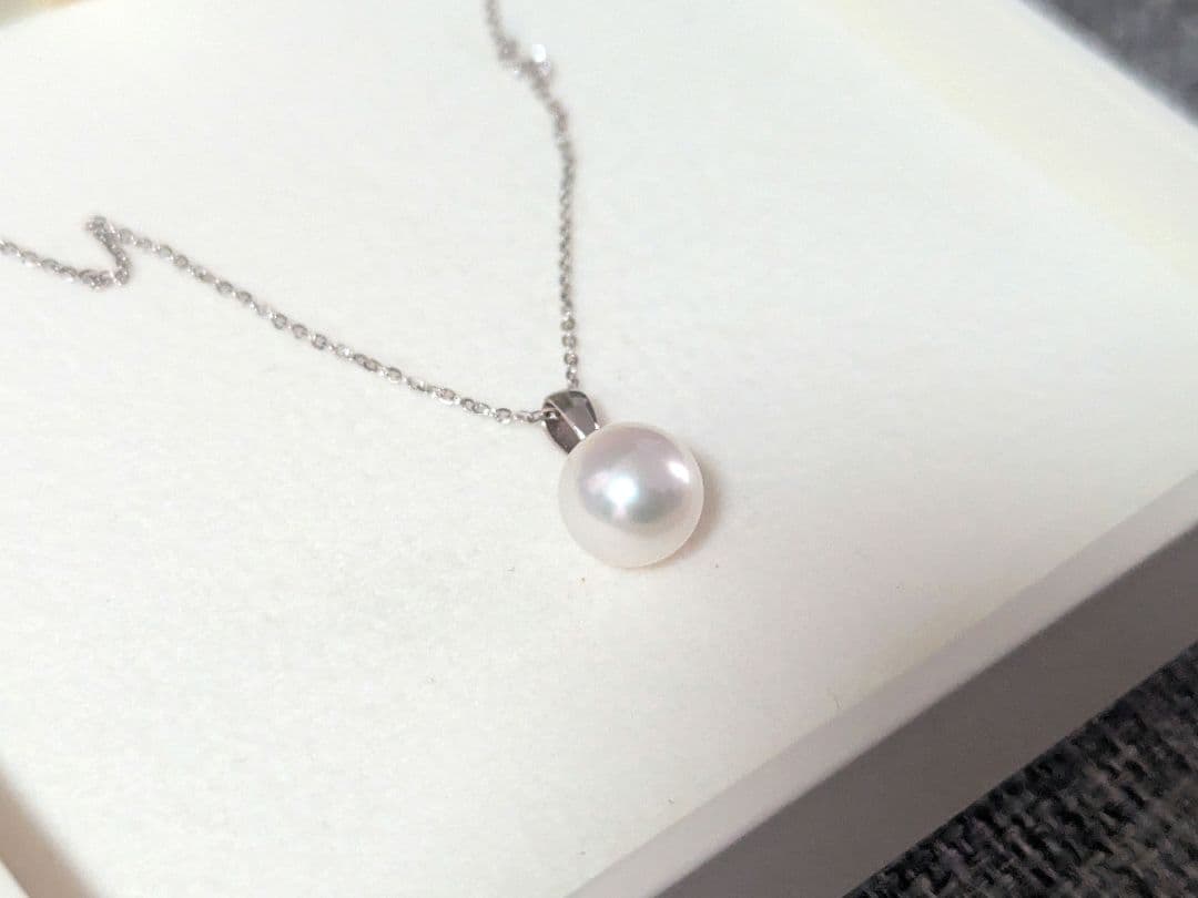 三洋パール アコヤパール アコヤ真珠 一粒ネックレスジュエリー 未使用美品