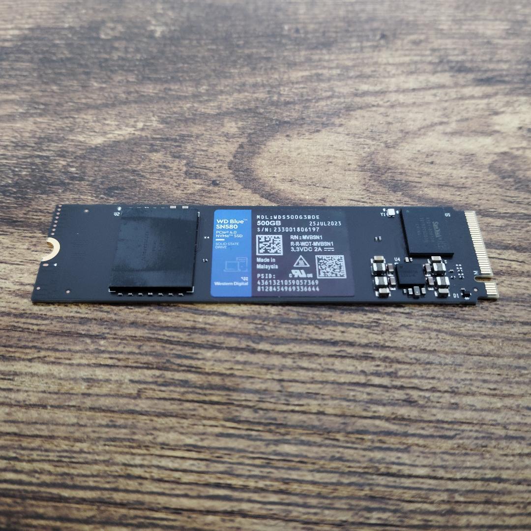 内蔵型SSD WD blue SN580 500GB NVMe M.2 Gen4