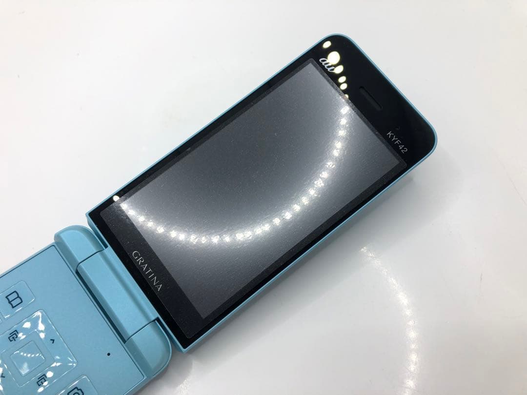 【SIMロック解除済 】au GRATINA KYF42 ライトブルー