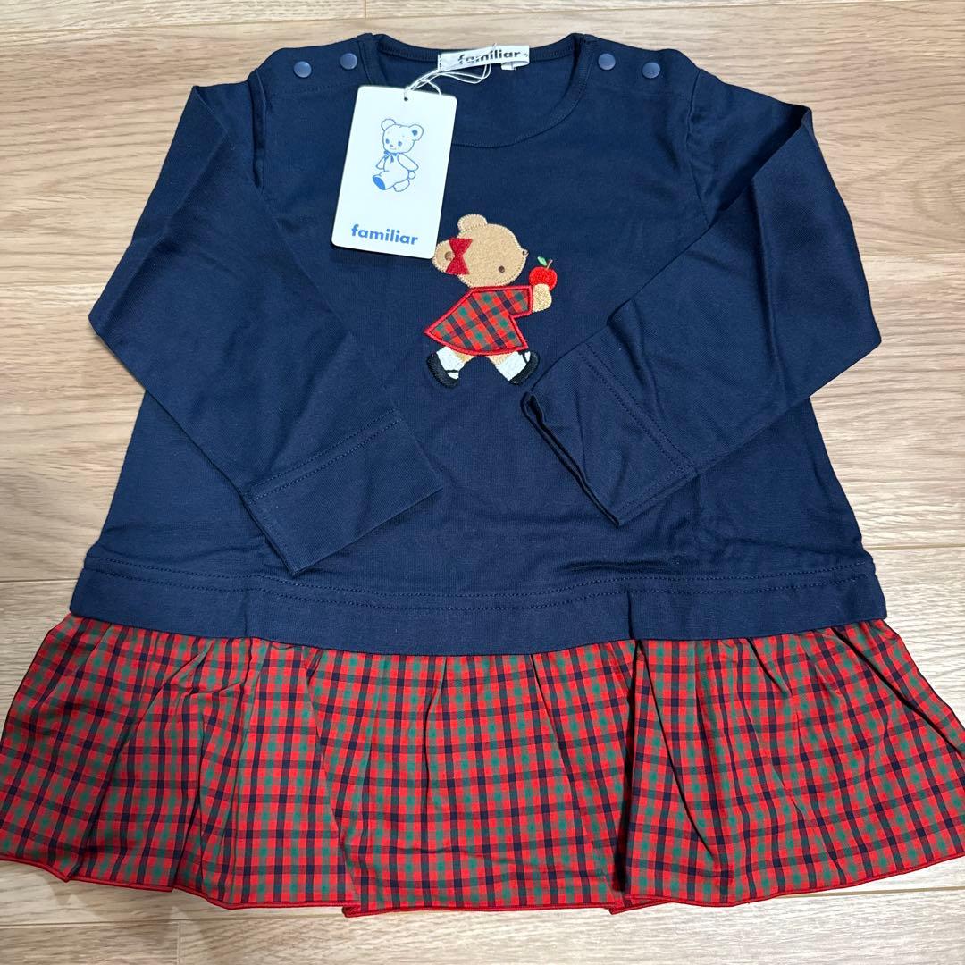新品　familiar ネイビー チュニック 90cm