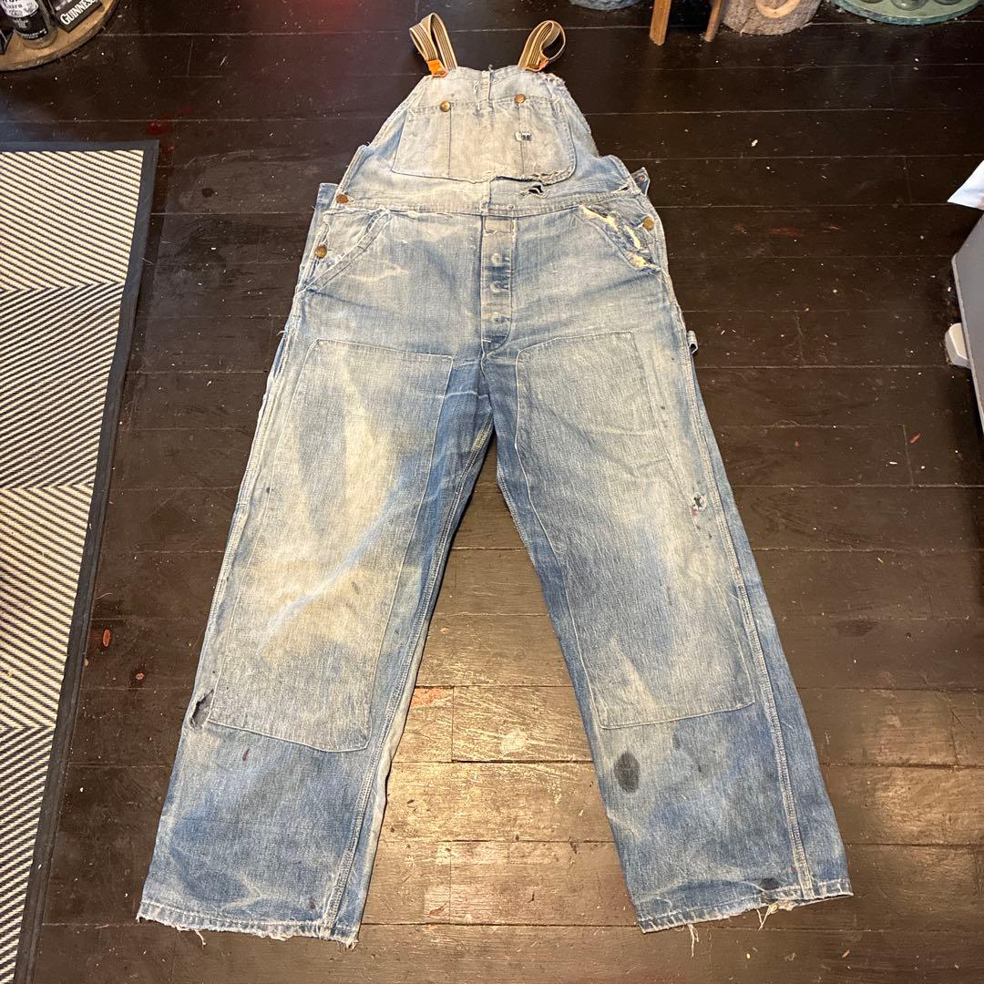 [圧倒的雰囲気！]70s Lee ビンテージ　オーバーオール ボロの美学。炭鉱系