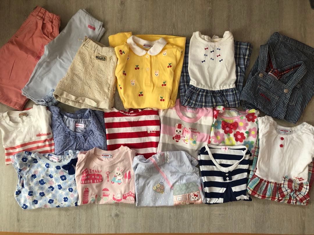 ミキハウス 女の子　110 まとめ売り　Tシャツ ワンピース　パンツ　夏物