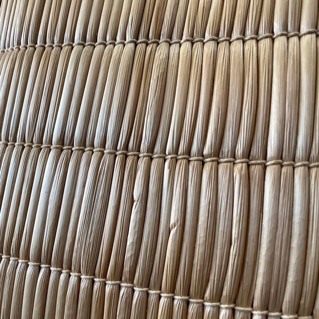 昭和レトロ　岡山　蒜山　がま細工　バッグ　カゴバッグ　手提げ　ひるぜん　古道具