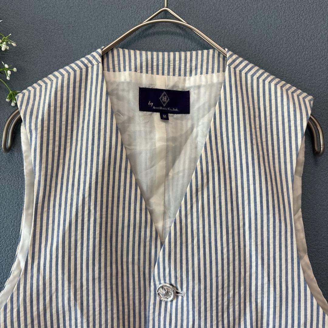 エーボンハウス［M］ヴィンテージ◎2点セット◎ストライプ柄シアサッカージャケット