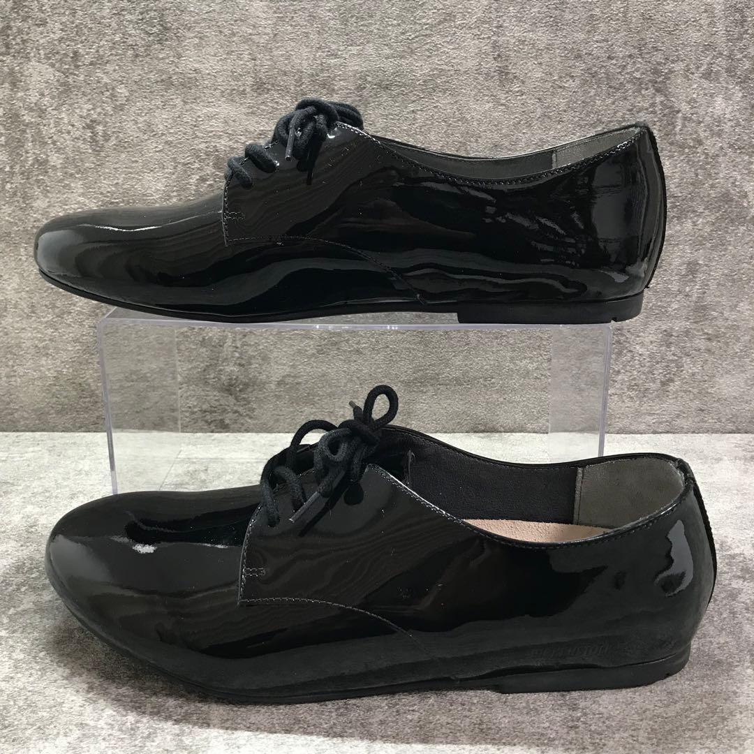 【未使用級】BIRKENSTOCK SAUNDERS ブラック　エナメル　40