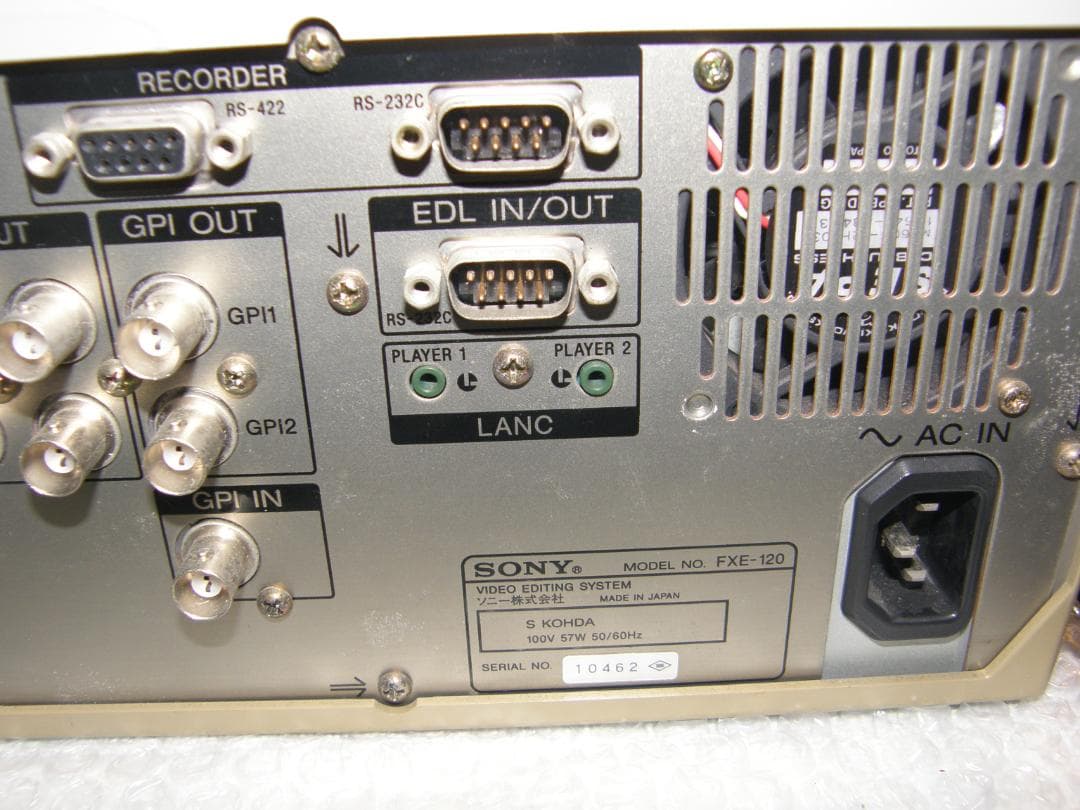 ソニースイッチャーエフェクターオーディオミキサーFXE-120動作品です。