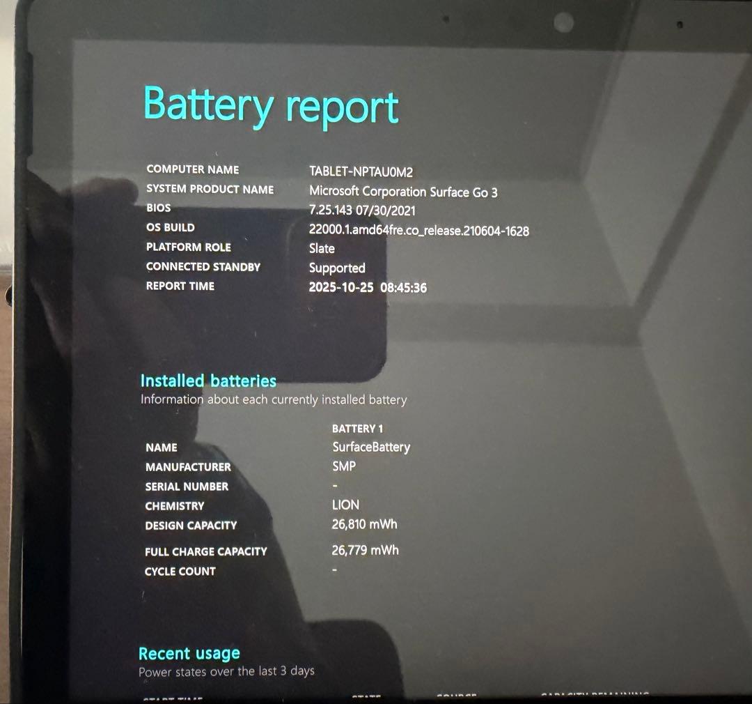 【ジャンク品】Microsoft Surface Go 3 4GB 64GB