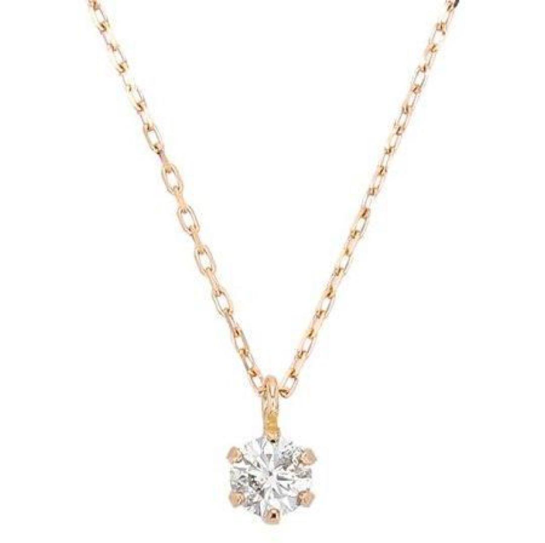 Moss 【新品未使用】K10PG ダイヤモンドネックレス