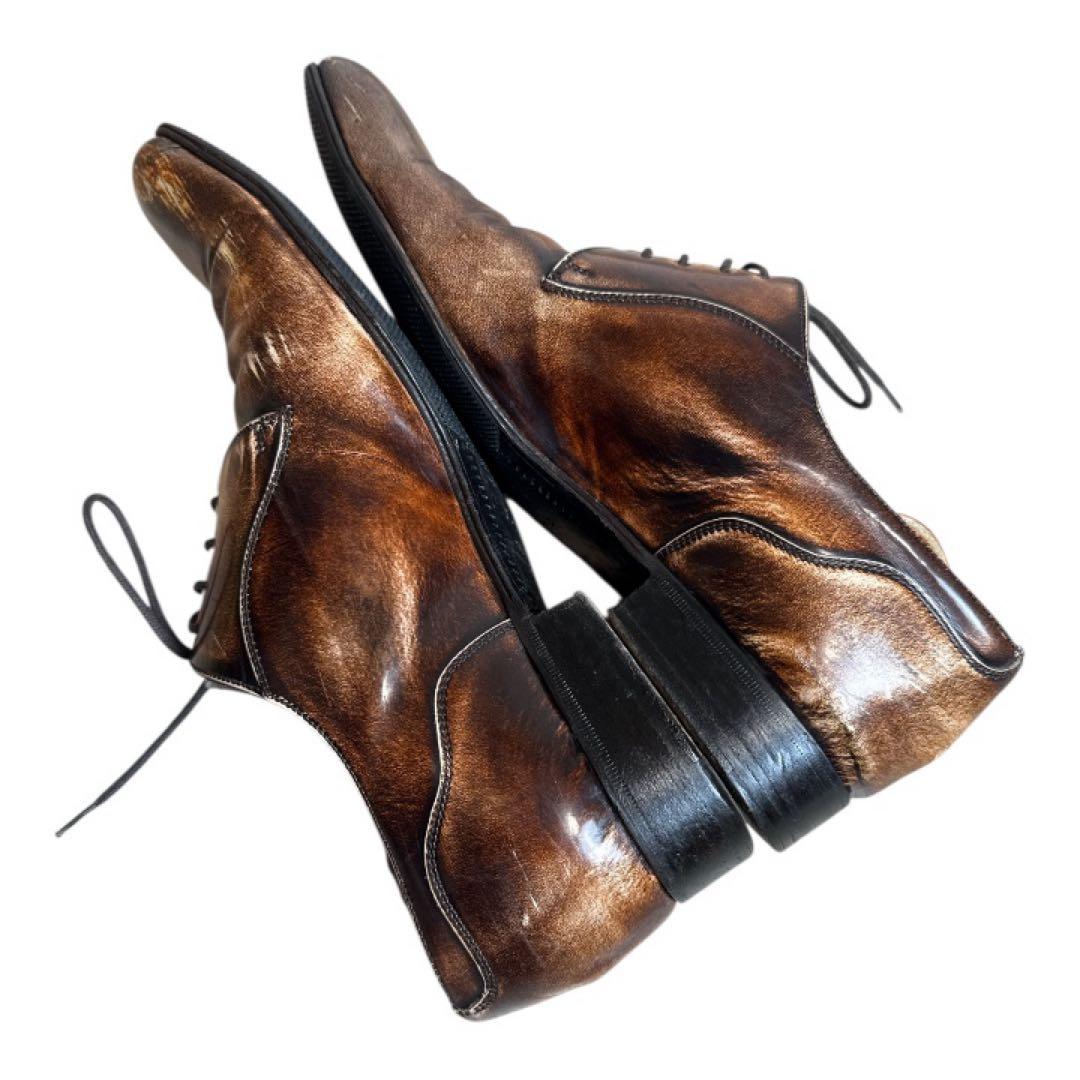 美品 DOLCE&GABBANA ドルチェ&ガッバーナ レザーシューズ 8 茶