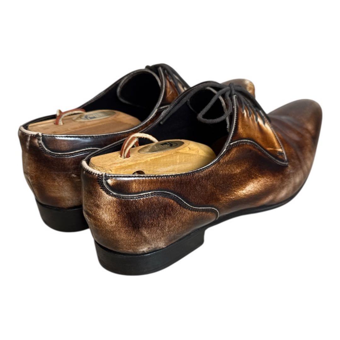 美品 DOLCE&GABBANA ドルチェ&ガッバーナ レザーシューズ 8 茶