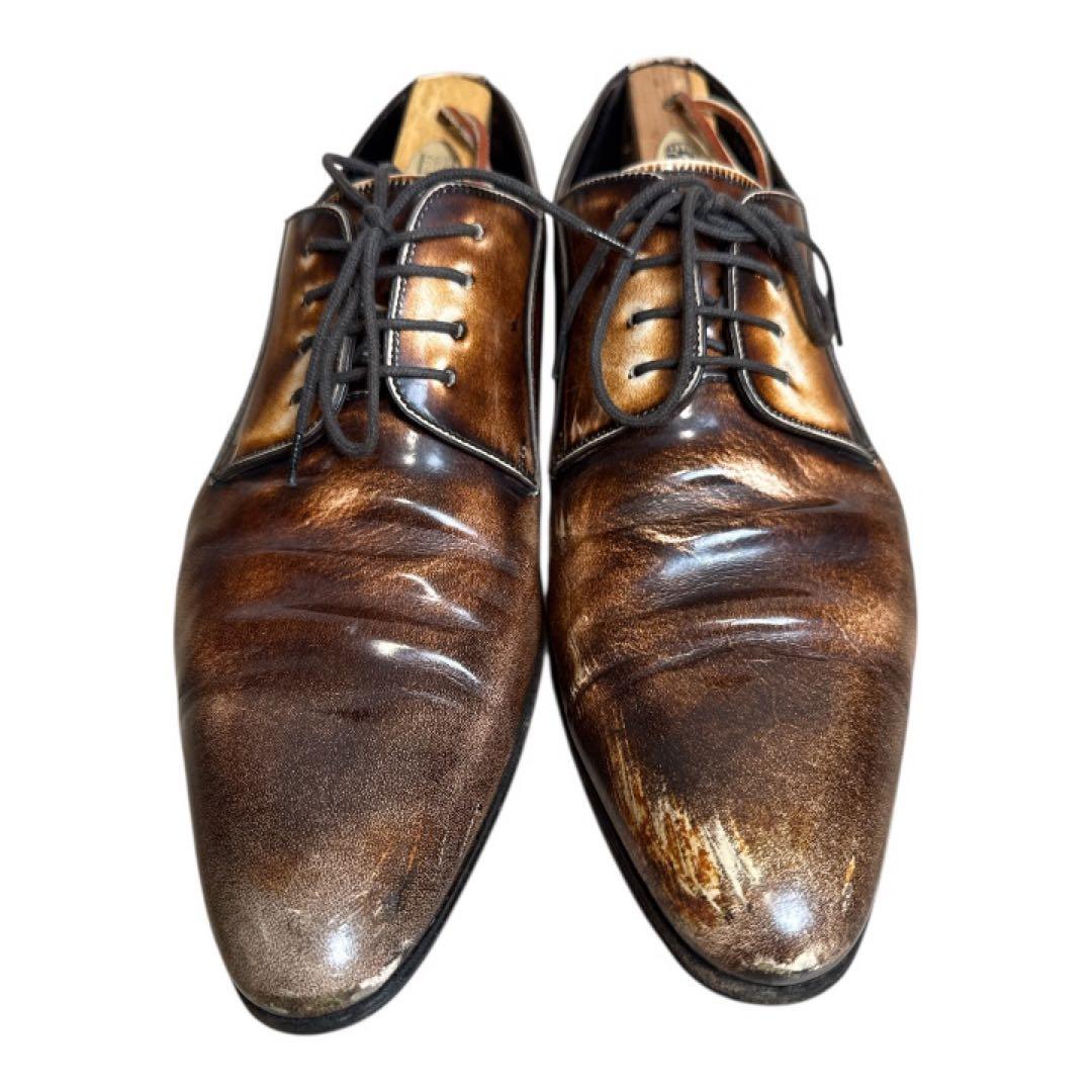 美品 DOLCE&GABBANA ドルチェ&ガッバーナ レザーシューズ 8 茶