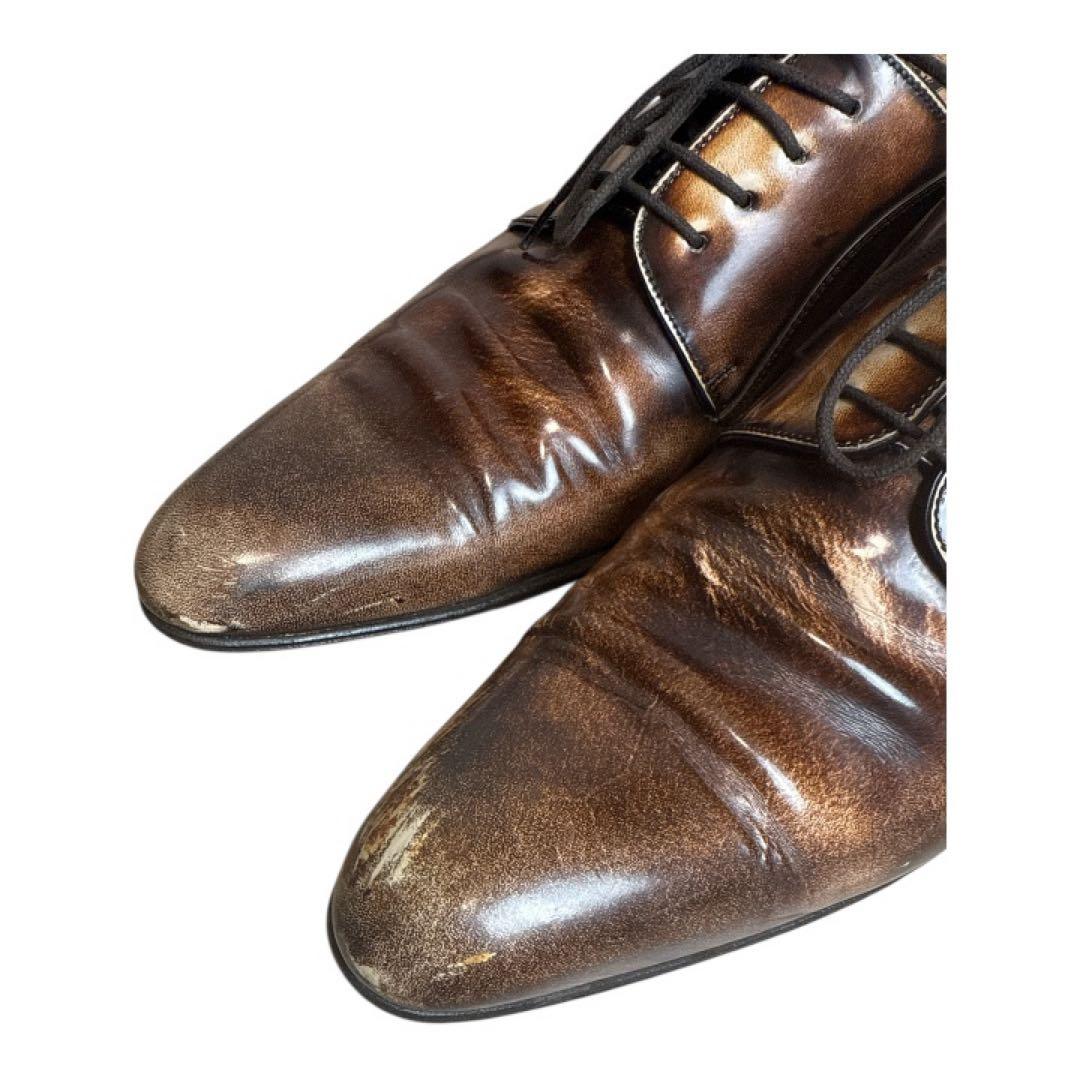 美品 DOLCE&GABBANA ドルチェ&ガッバーナ レザーシューズ 8 茶